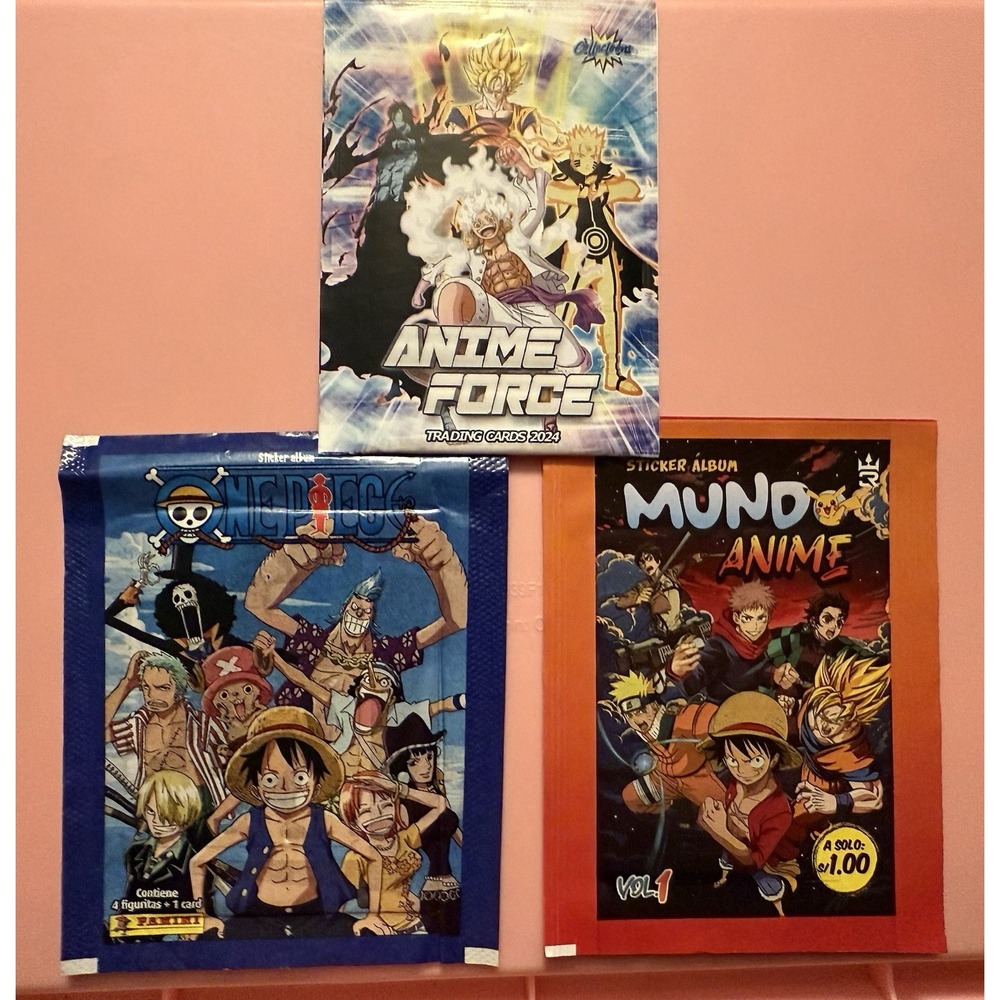 Anime Collectibles Lot One Piece Panini Sticker Pack Anime Force Cards 2024